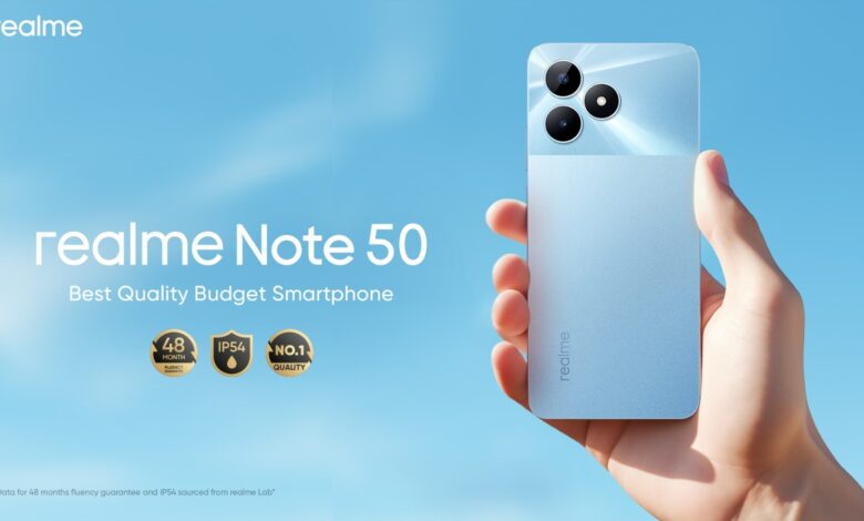 ريلمي تطلق سلسلة ريلمي نوت الجديد من خلال أول هاتف لها realme Note 50